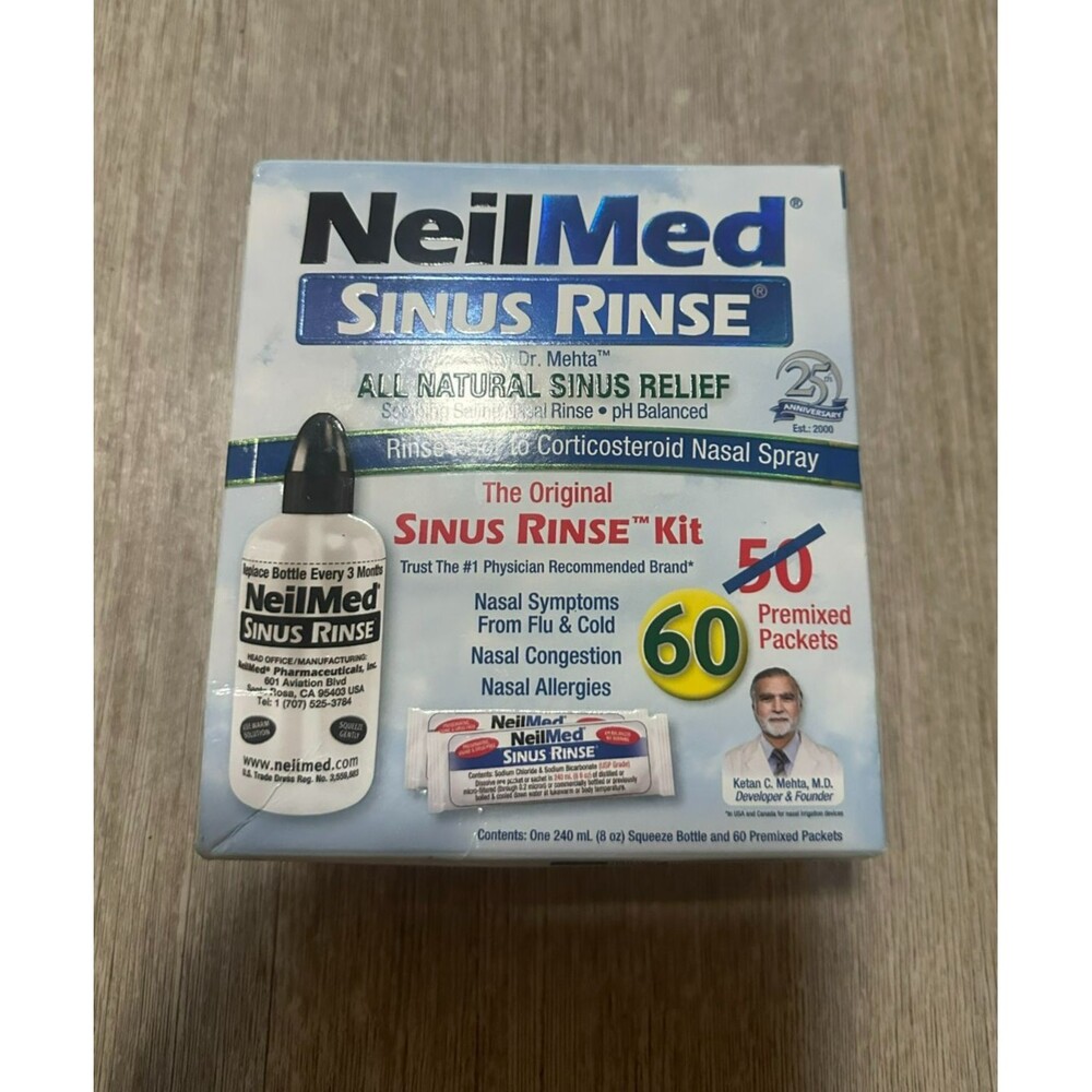 NeilMed Original Sinus Rinse Kit 60 Count Expires 6/29